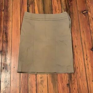 LOFT fully lined tan knee length skirt